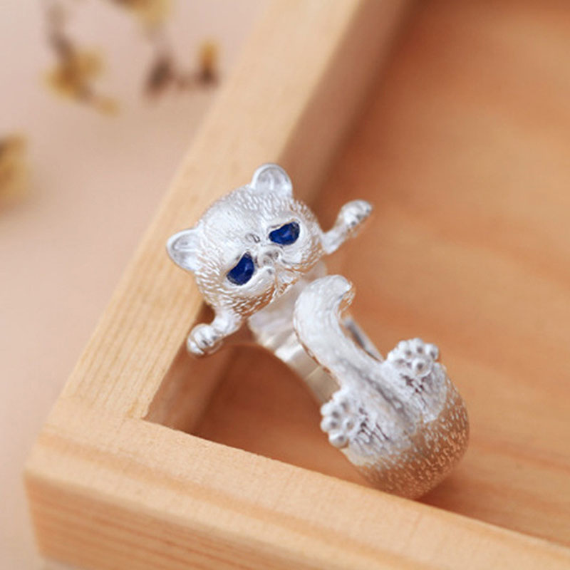 Minimal Cat Ring - Adjustable Stainless Steel